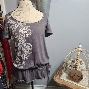 Vintage, Decree SZ XL Brown & White Hoodie Top